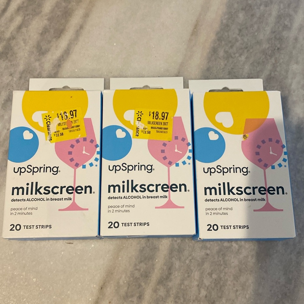 Upspring milkscreen box of 20 test strips X 3 total of 60 expires 8/2025